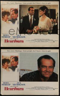 6z260 HEARTBURN 8 English LCs '86 Meryl Streep, Jack Nicholson, directed by Mike Nichols!
