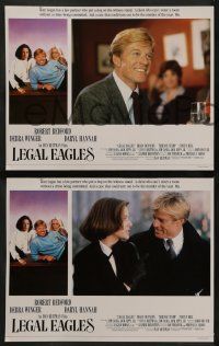 6z309 LEGAL EAGLES 8 English LCs '86 Robert Redford, Daryl Hannah, Debra Winger, Ivan Reitman