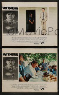 6z573 WITNESS 8 English LCs '85 cop Harrison Ford in Amish country, directed by Peter Weir!