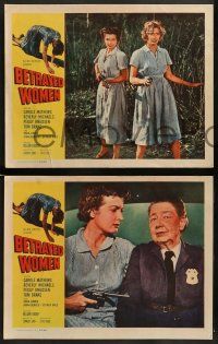 6z060 BETRAYED WOMEN 8 LCs '55 bad girls in solitary, Carole Mathews, Beverly Michaels!