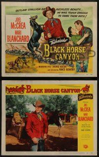 6z068 BLACK HORSE CANYON 8 LCs '54 Joel McCrea, Mari Blanchard, the outlaw stallion!