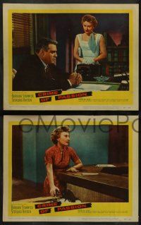 6z775 CRIME OF PASSION 4 LCs '57 Barbara Stanwyck, Sterling Hayden & Raymond Burr!