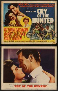 6z146 CRY OF THE HUNTED 8 LCs '53 Polly Bergen, Barry Sullivan & Gassman in Louisiana bayou!