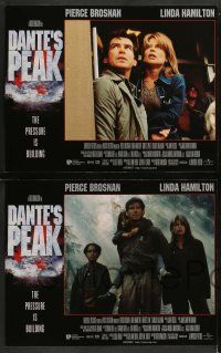 6z150 DANTE'S PEAK 8 LCs '97 Pierce Brosnan & Linda Hamilton, great exploding volcano border image!