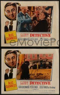 6z164 DETECTIVE 8 LCs '54 Alec Guinness, gorgeous Joan Greenwood, Peter Finch, Cecil Parker!