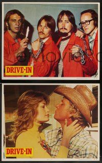 6z179 DRIVE-IN 8 LCs '76 Texas movie theater comedy, great c/u of teens in car!