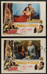 6z180 DRUMS OF TAHITI 8 3D LCs '53 cool images of Dennis O'Keefe & Patricia Medina!