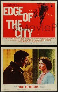 6z188 EDGE OF THE CITY 8 LCs '56 Saul Bass TC design, you'll watch it from the edge of your seat!