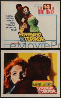 6z195 EXPERIMENT IN TERROR 8 LCs '62 Glenn Ford, Lee Remick, more tension than the heart can bear!