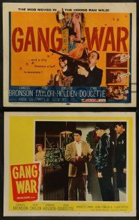 6z233 GANG WAR 8 LCs '58 young mobster Charles Bronson in a city that is Hell in concrete!
