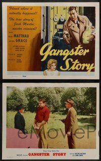 6z234 GANGSTER STORY 8 LCs '59 Walter Matthau stars & directs, Carol Grace!
