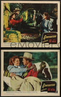 6z784 GUNFIGHTERS 4 LCs '47 Randolph Scott & Barbara Britton in Grey's great romance of the West!