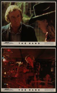 6z258 HAND 8 LCs '81 Oliver Stone, Michael Caine, Andrea Marcovicci, slasher horror!