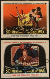 6z672 HOUSE OF WAX 6 3D LCs '53 Vincent Price, great 3-D horror images + wonderful title card!