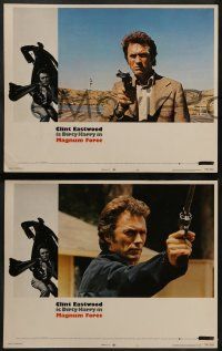 6z322 MAGNUM FORCE 8 LCs '73 Clint Eastwood as toughest cop Dirty Harry with his huge gun!