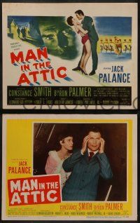 6z324 MAN IN THE ATTIC 8 LCs '53 Jack Palance in the petrifying story of Jack the Ripper!