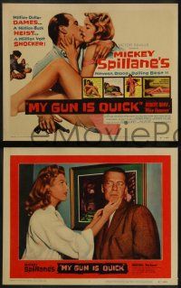 6z342 MY GUN IS QUICK 8 LCs '57 Mickey Spillane, Whitney Blake tends to Robert Bray as Mike Hammer!