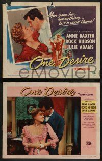6z349 ONE DESIRE 8 LCs '55 great images of sexy Anne Baxter & Rock Hudson!