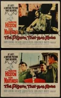 6z361 PIGEON THAT TOOK ROME 8 LCs '62 great images of Charlton Heston & sexy Elsa Martinelli!