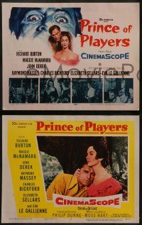 6z372 PRINCE OF PLAYERS 8 LCs '55 Richard Burton as Edwin Booth, Maggie McNamara, John Derek!