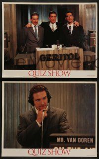 6z024 QUIZ SHOW 9 LCs '94 John Turturro, Ralph Fiennes, Paul Scofield, Robert Redford