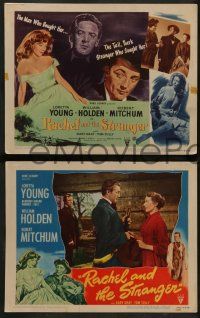 6z388 RACHEL & THE STRANGER 8 LCs '48 cool images of Robert Mitchum, Loretta Young & William Holden