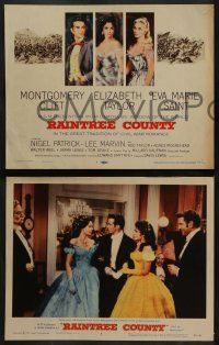 6z389 RAINTREE COUNTY 8 LCs '57 Montgomery Clift, Elizabeth Taylor & Eva Marie Saint!