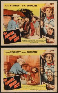 6z815 ROUGH TOUGH WEST 4 LCs '52 Charles Starrett as Durango Kid & Smiley Burnette at their best!