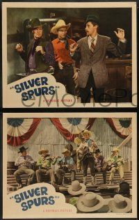 6z739 SILVER SPURS 5 LCs '43 cowboy Roy Rogers, Smiley Burnette, Carradine, Brooks, Trigger!