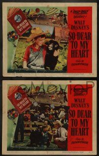 6z894 SO DEAR TO MY HEART 3 LCs '49 Walt Disney's cartoon characters spilling out of book!