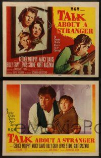 6z461 TALK ABOUT A STRANGER 8 LCs '52 George Murphy, Billy Gray, Lewis Stone, chilling film noir!