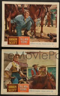 6z634 TALL MAN RIDING 7 LCs '55 cool images of tough cowboy Randolph Scott!
