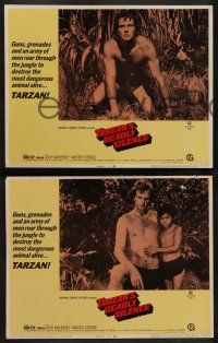 6z464 TARZAN'S DEADLY SILENCE 8 LCs '70 by Jock Mahoney, who hunts the most dangerous animal!