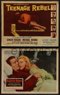 6z467 TEENAGE REBEL 8 LCs '56 Michael Rennie sends daughter to mom Ginger Rogers so he can have fun