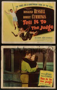 6z468 TELL IT TO THE JUDGE 8 LCs '49 Robert Cummings, gorgeous Rosalind Russell!