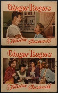 6z897 TENDER COMRADE 3 LCs '44 great images of romantic Ginger Rogers & Robert Ryan!