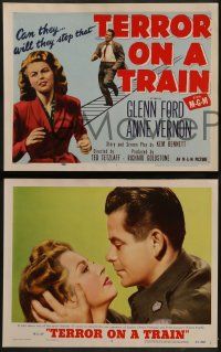6z496 TIME BOMB 8 LCs '53 Terror on a Train, Glenn Ford & Anne Vernon in explosive action!