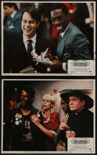 6z505 TRADING PLACES 8 LCs '83 Dan Aykroyd & Eddie Murphy are getting rich & getting even!
