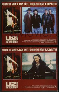 6z517 U2 RATTLE & HUM 8 LCs '88 Irish rockers Bono, The Edge, Larry Mullen Jr & Adam Clayton!