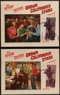 6z836 UNDER CALIFORNIA STARS 4 LCs '48 Roy Rogers & Trigger, Jane Frazee, Andy Devine!