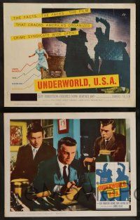 6z522 UNDERWORLD, U.S.A. 8 LCs '60 Samuel Fuller, labor rackets, gambling, vice, narcotics!