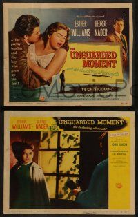 6z523 UNGUARDED MOMENT 8 LCs '56 teacher Esther Williams, John Saxon, George Nader!
