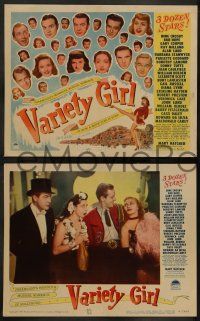 6z534 VARIETY GIRL 8 LCs '47 all-star cast with three dozen Paramount stars in a tremendous show!