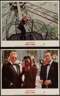 6z536 VIEW TO A KILL 8 LCs '85 Roger Moore as James Bond, Christopher Walken, Grace Jones!