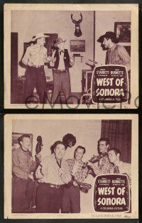 6z903 WEST OF SONORA 3 LCs '48 Charles Starrett as The Durango Kid w/wacky Smiley Burnette!