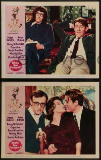6z558 WHAT'S NEW PUSSYCAT 8 LCs '65 Woody Allen, Peter O'Toole, Peter Sellers, Capucine, Andress!