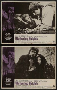 6z586 WUTHERING HEIGHTS 8 LCs '71 Timothy Dalton as Heathcliff, Anna Calder-Marshall as Cathy!