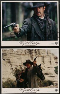 6z587 WYATT EARP 8 LCs '94 images of Kevin Costner in the title role, Dennis Quaid, Gene Hackman!