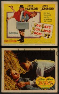 6z596 YOU CAN'T RUN AWAY FROM IT 8 LCs '56 Jack Lemmon & Allyson in remake of It Happened One Night