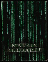 7a477 MATRIX RELOADED presskit '03 Keanu Reeves, much information and great lenticular CD cover!